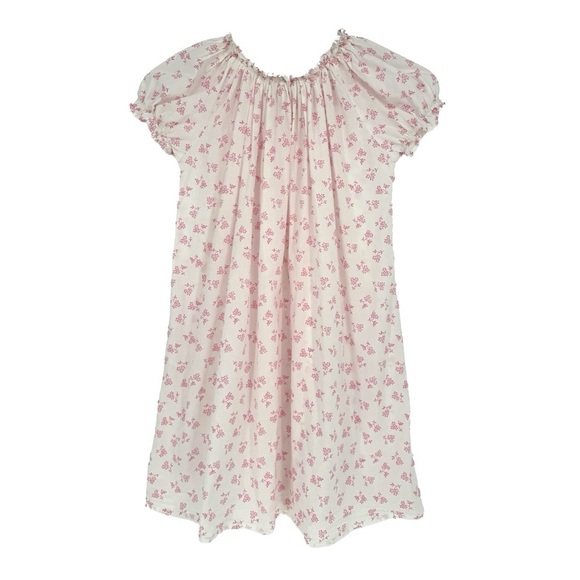 Nora Layette Baby Smocked Ruffle Day Gown 6M Pink Floral Bouquet - Picture 2 of 5